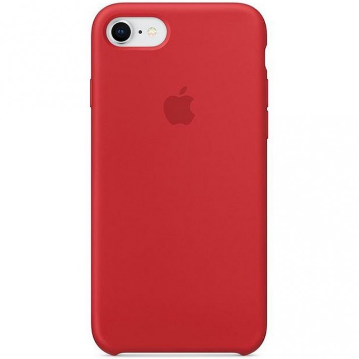 Coque En Silicone Rouge pour iPhone 8