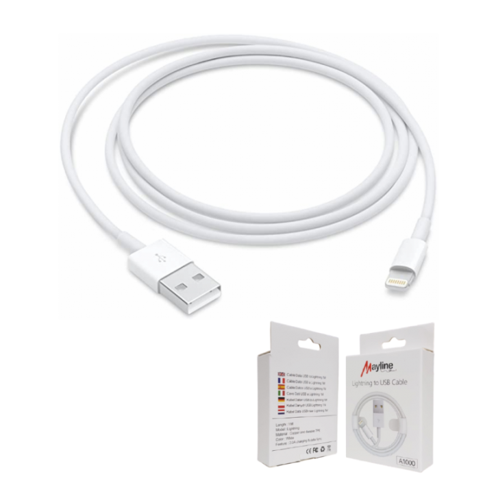 Cable USB A / Lightning 1 M