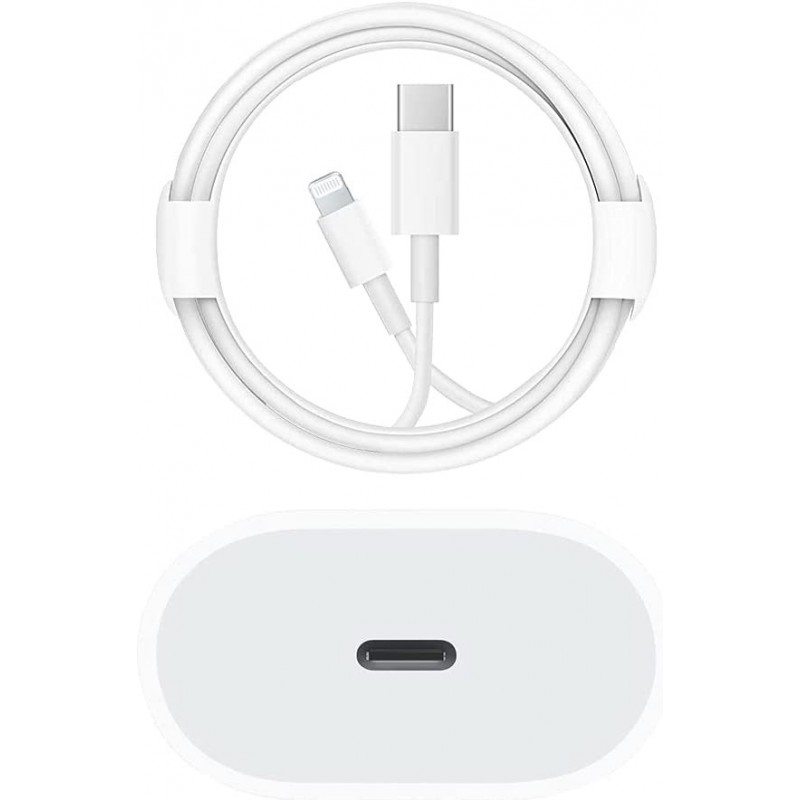 Apple Adaptateur secteur USB-C original pour iPhone 15 Pro - Chargeur -  Connexion USB-C - 20W - Blanc