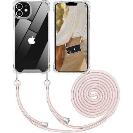 Coque rigide avec collier cordon noir pour iPhone 11 pro max avec