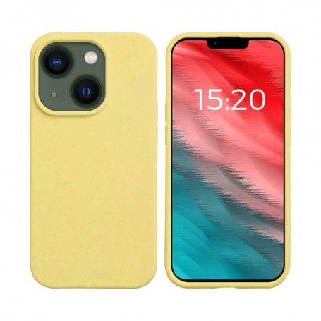 Coque Éco-Responsable en Bambou Jaune pour iPhone 13 Mini – Protection Durable