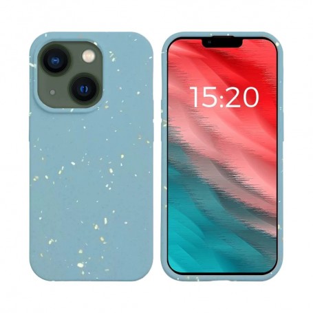 Coque Éco-Responsable en Bambou Bleu pour iPhone 14 – Protection Durable