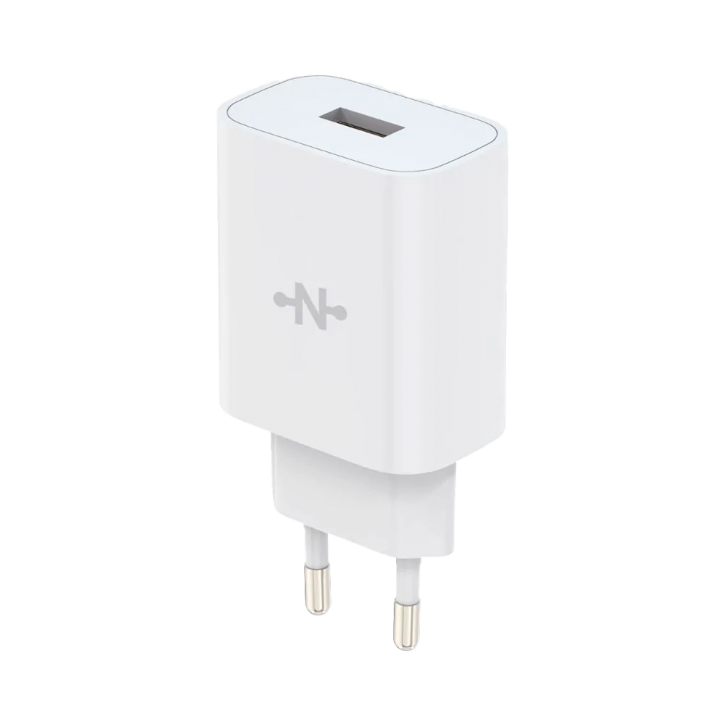 Chargeur Secteur USB CONNECT MC-CBA18W Charge Rapide 18W QC3.0 Blanc