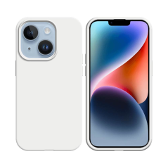 Coque Silicone Compatible pour Apple iPhone 14 Blanc