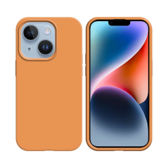 Coque Silicone Compatible pour Apple iPhone 14  Corail