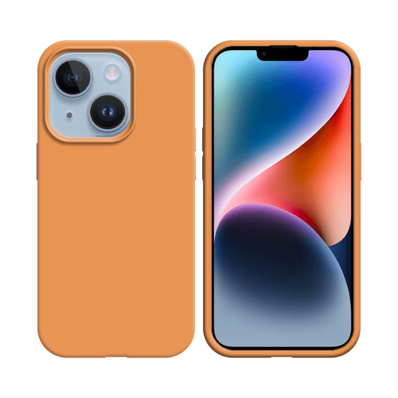 Coque Silicone Compatible pour Apple iPhone 14  Corail