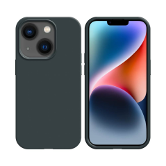 Coque Silicone Compatible pour Apple iPhone 14 Noir