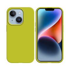 Coque Silicone Compatible pour Apple iPhone 14 Jaune