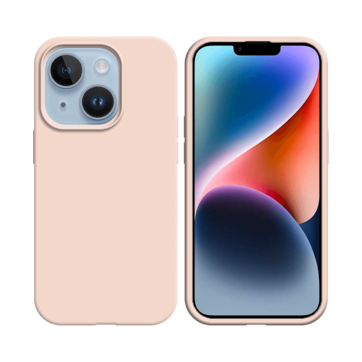 Coque Silicone Compatible pour Apple iPhone 14 Rose Gold