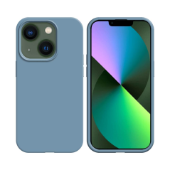 Coque Silicone Compatible pour Apple iPhone 13 Bleu Acier