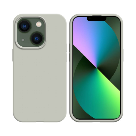 Coque Silicone Compatible pour Apple iPhone 13 Blanc