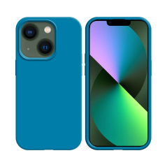 Coque Silicone Compatible pour Apple iPhone 13 Bleu Ciel