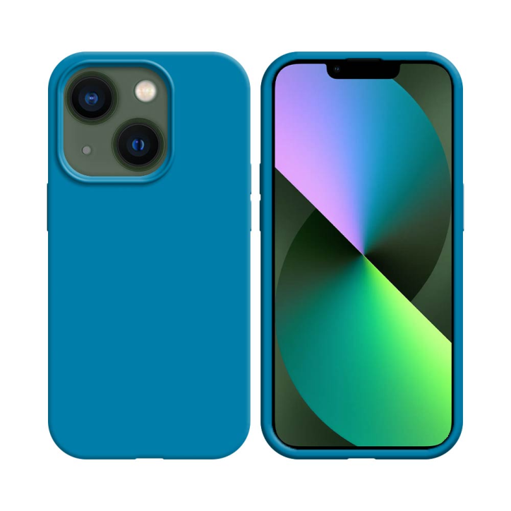 Coque Silicone Compatible pour Apple iPhone 13 Bleu Ciel
