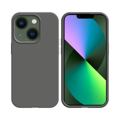 Coque Silicone Compatible pour Apple iPhone 13 Gris Foncé