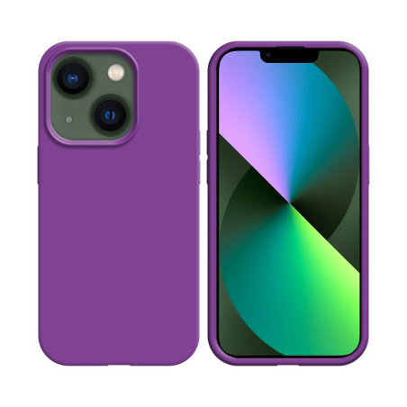 Coque Silicone Compatible pour Apple iPhone 13 Mauve